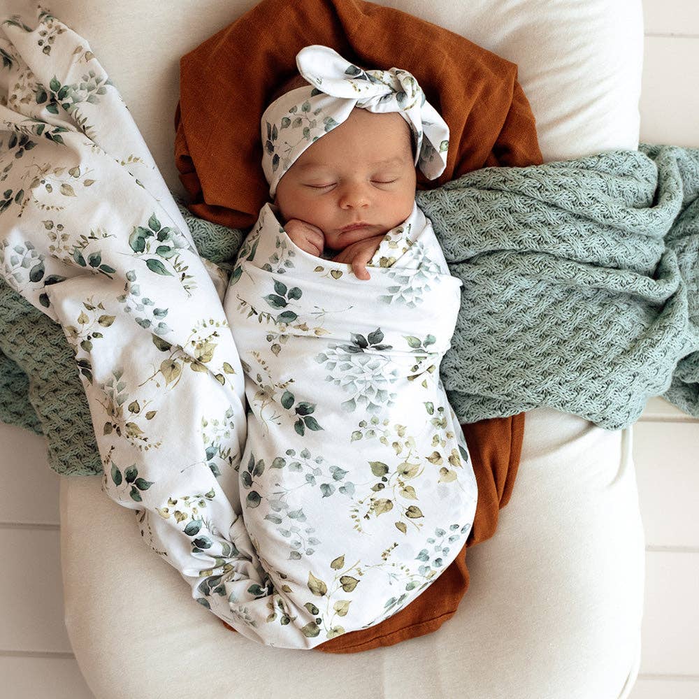 Eden Organic Jersey Wrap & Topknot Set