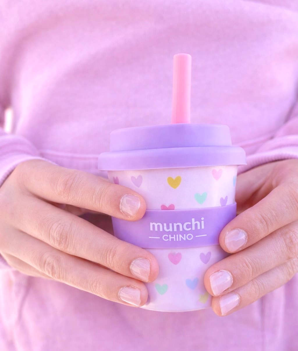 'Hearts' Babychino Cup - Straw Included