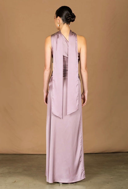 Jelissa Reversible Gown - Violet / Taupe