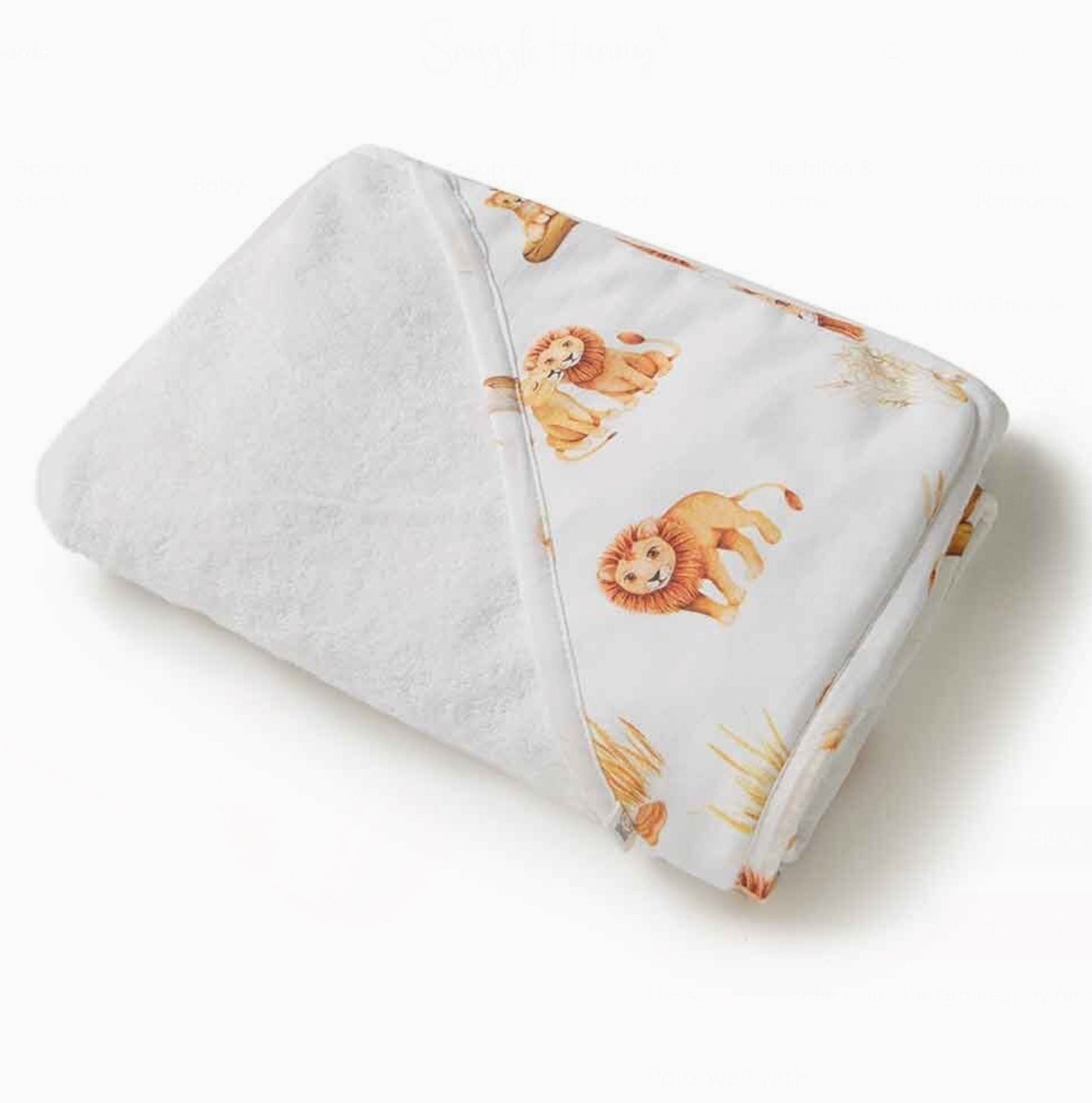 Lion Organic Hooded Baby Towel