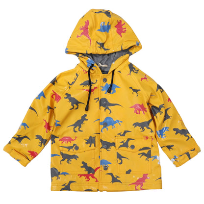 Colour Change Raincoat - Dinosaur Yellow