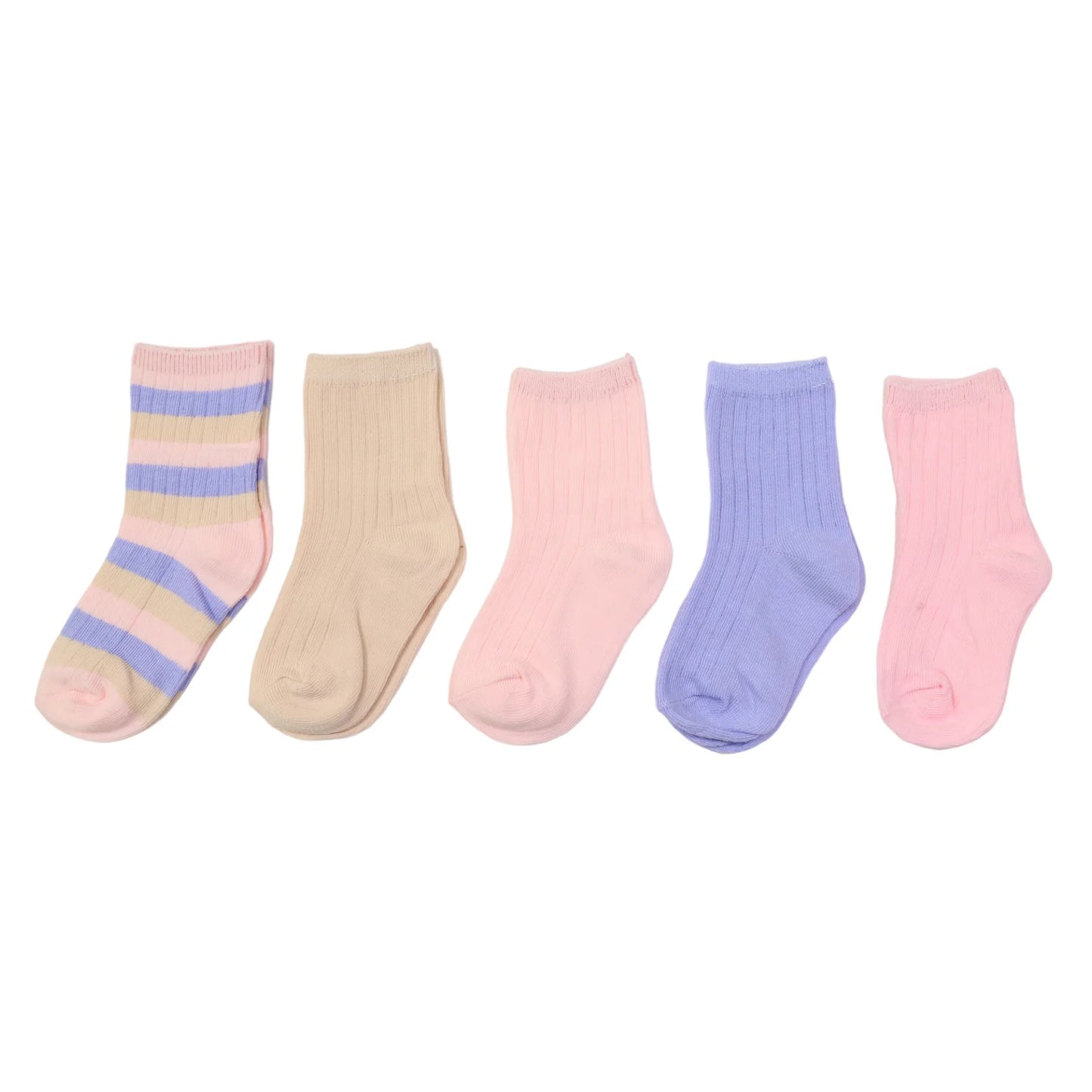 Ribbed Socks - 5 Pack Assorted