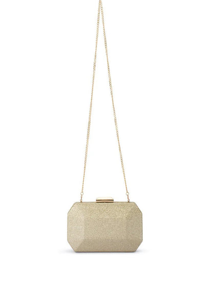 Avery Faceted Clutch - Gold