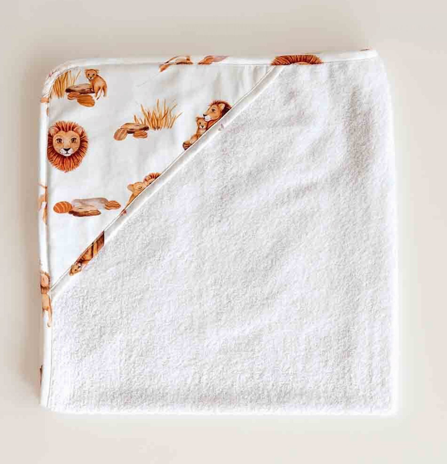 Lion Organic Hooded Baby Towel