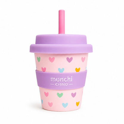'Hearts' Babychino Cup - Straw Included