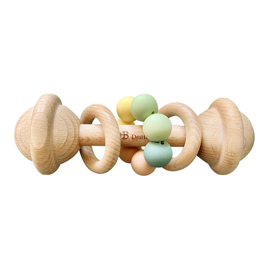 Pastel Multi Color - Wooden Rattle Toy