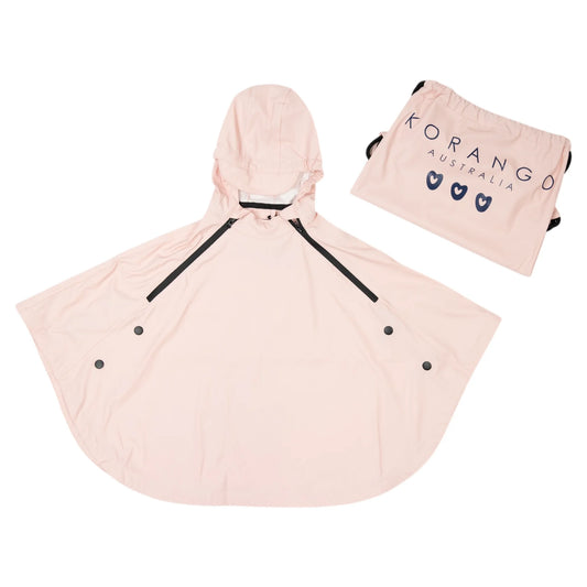 Waterproof Poncho With Carry Bag - Dusty Pink