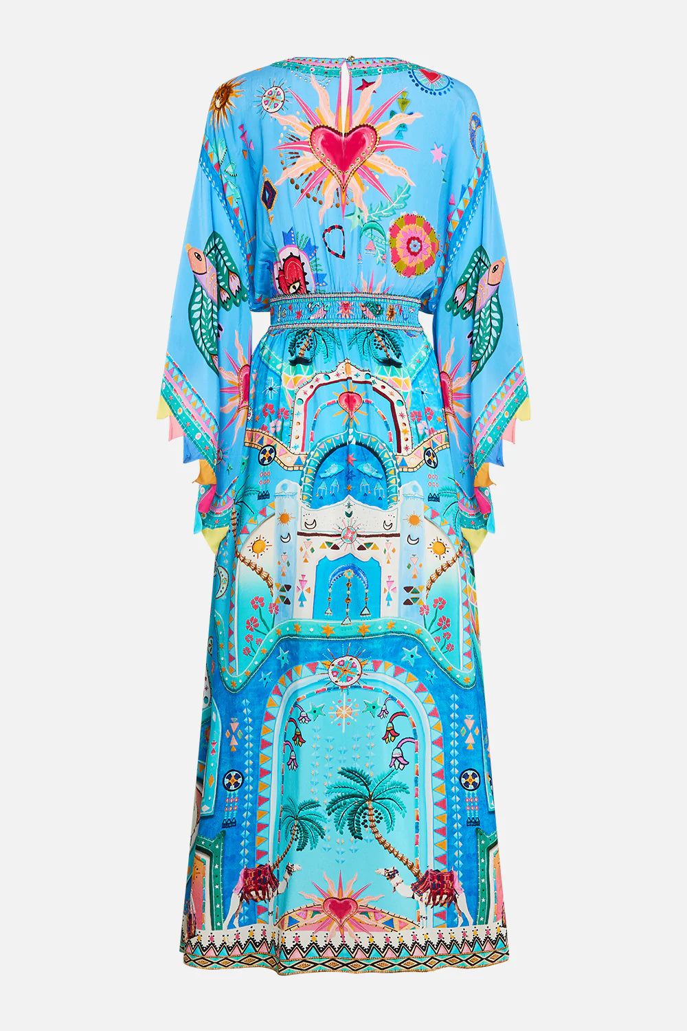 A Painted Village Waisted Dress Waisted Dress With Kimono Sleeve