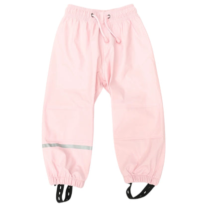 Waterproof Rain Pant With Drawstring & Elastic Footstrap - Pink