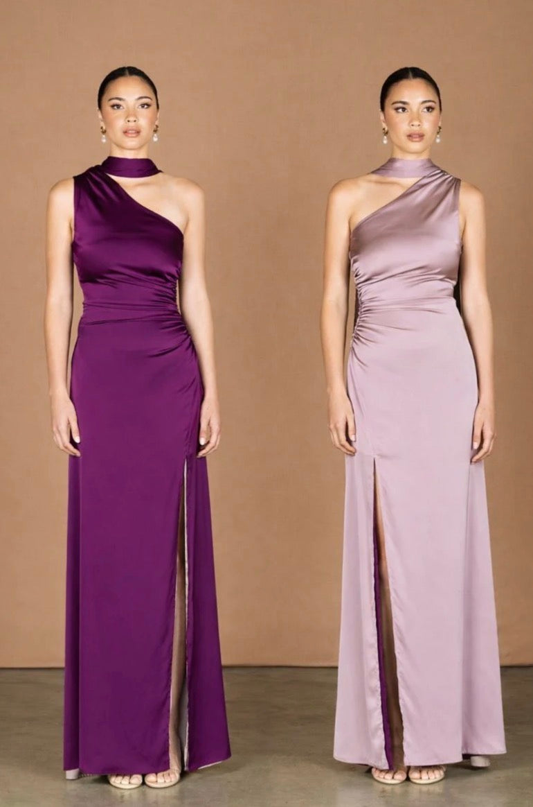 Jelissa Reversible Gown - Violet / Taupe