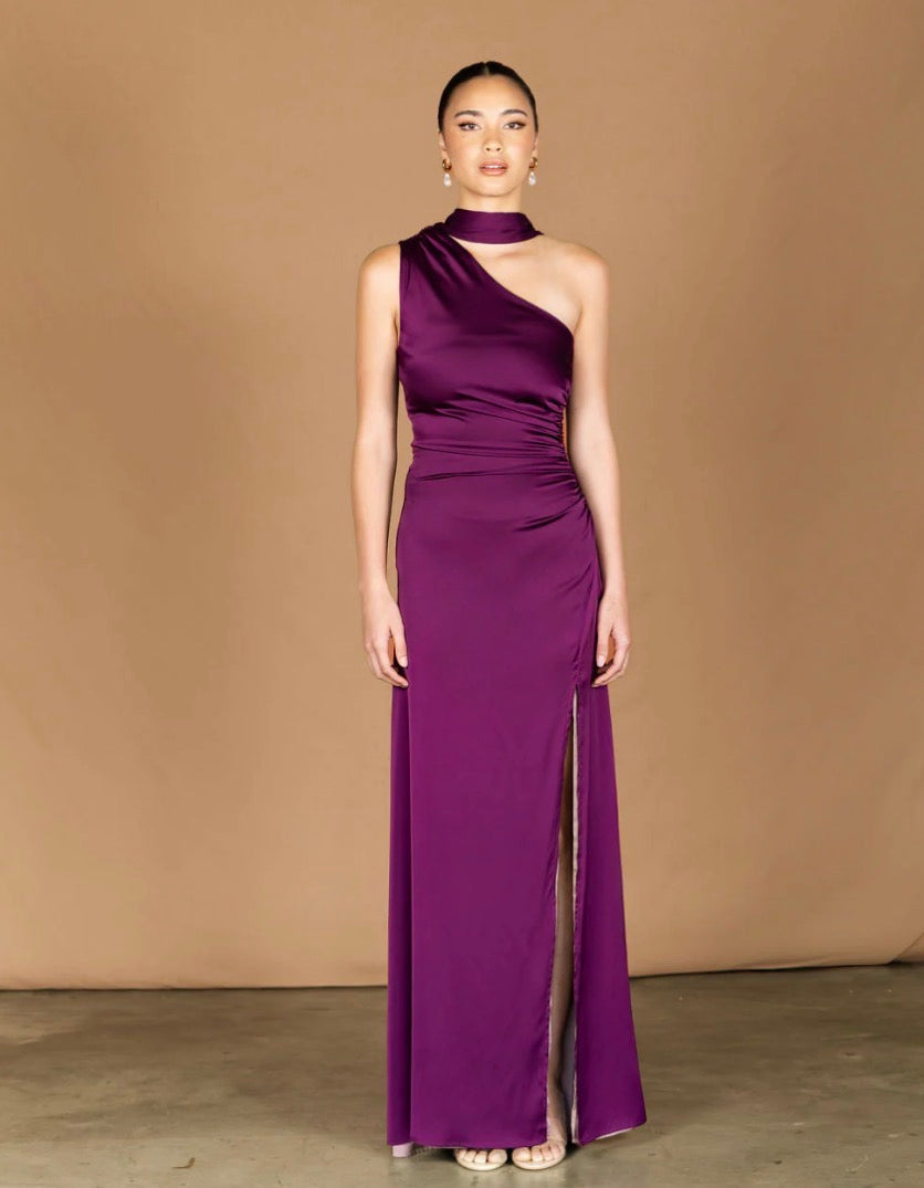 Jelissa Reversible Gown - Violet / Taupe