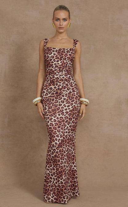 Vivian Maxi Dress - Leopard