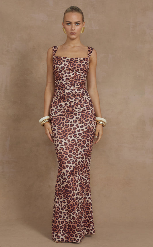 Vivian Maxi Dress - Leopard