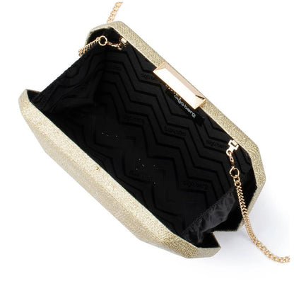 Avery Faceted Clutch - Gold