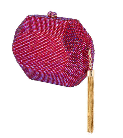 Matty Crystal Clutch - Red