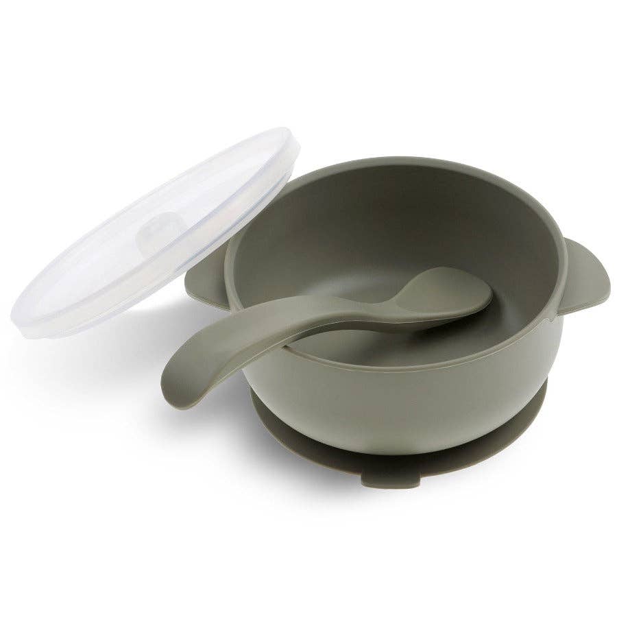 Silicone Suction Bowl & Spoon - Various Colours