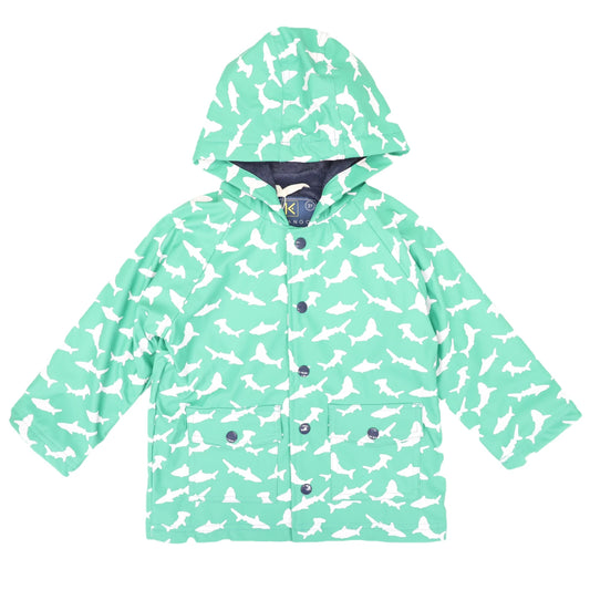 Colour Change Raincoat - Green Shark