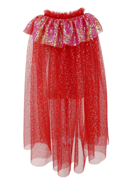 Twinkling Sequin Trim Cape