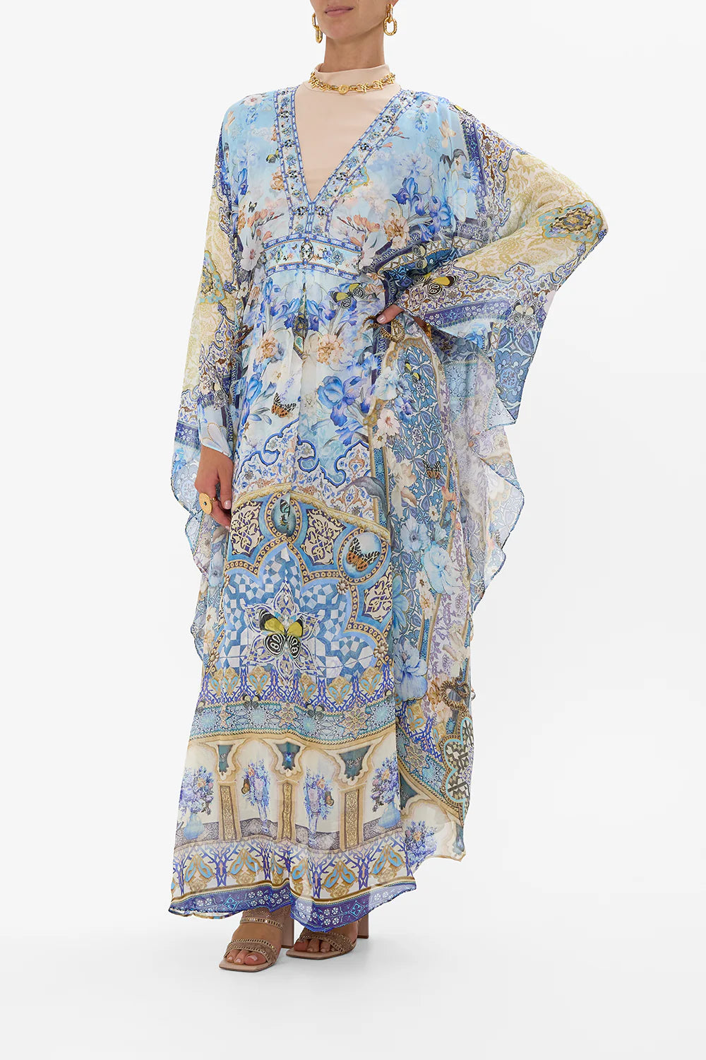 Al Manial Palace Memoirs Long Kaftan With Waist Detail