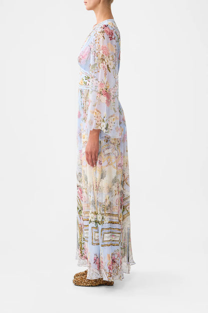 Flared Sleeve Dress Tiled in Time