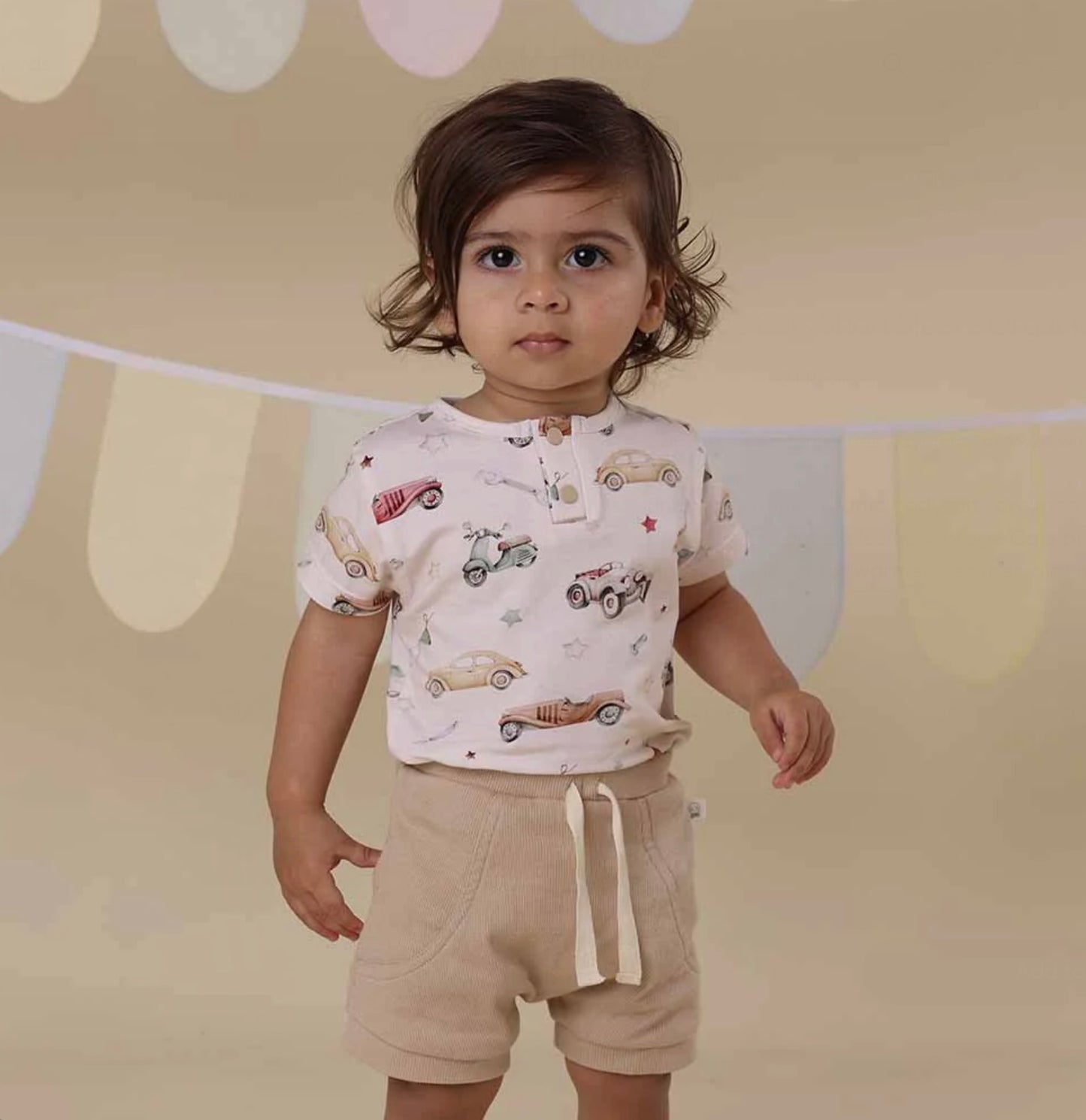 Vintage Cars Short Sleeve Organic Bodysuit