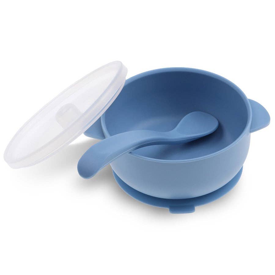 Silicone Suction Bowl & Spoon - Various Colours