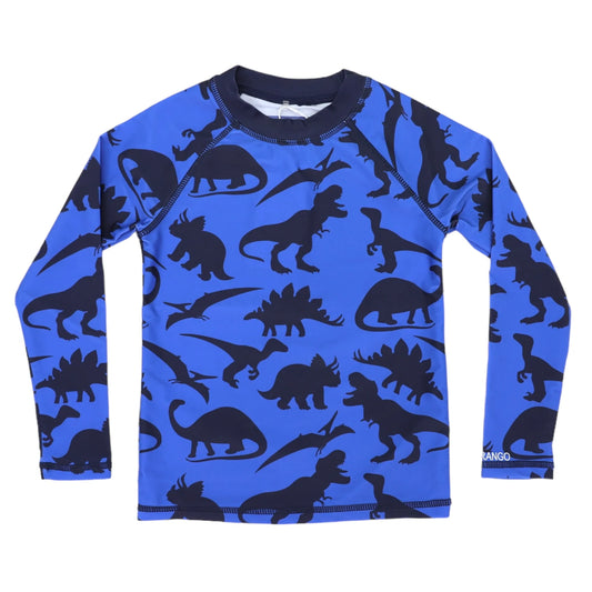 Dinosaur Long Sleeve UPF50 Rashie - Navy 1Y