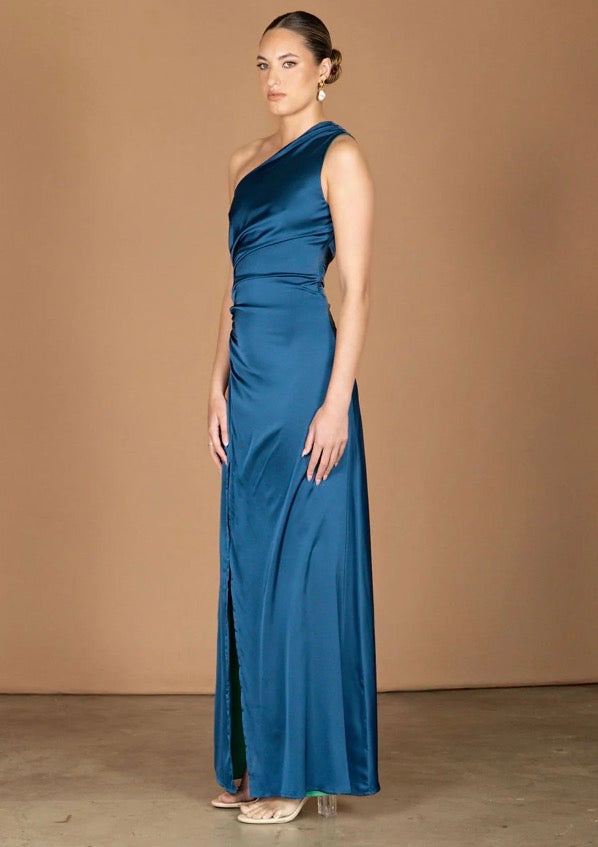 Jelissa Reversible Gown -  Emerald / Royal Blue