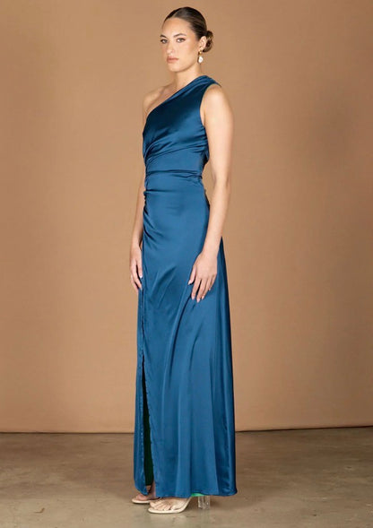 Jelissa Reversible Gown -  Emerald / Royal Blue