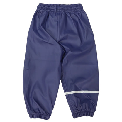 Waterproof Rain Pant With Drawstring & Elastic Footstrap - Navy