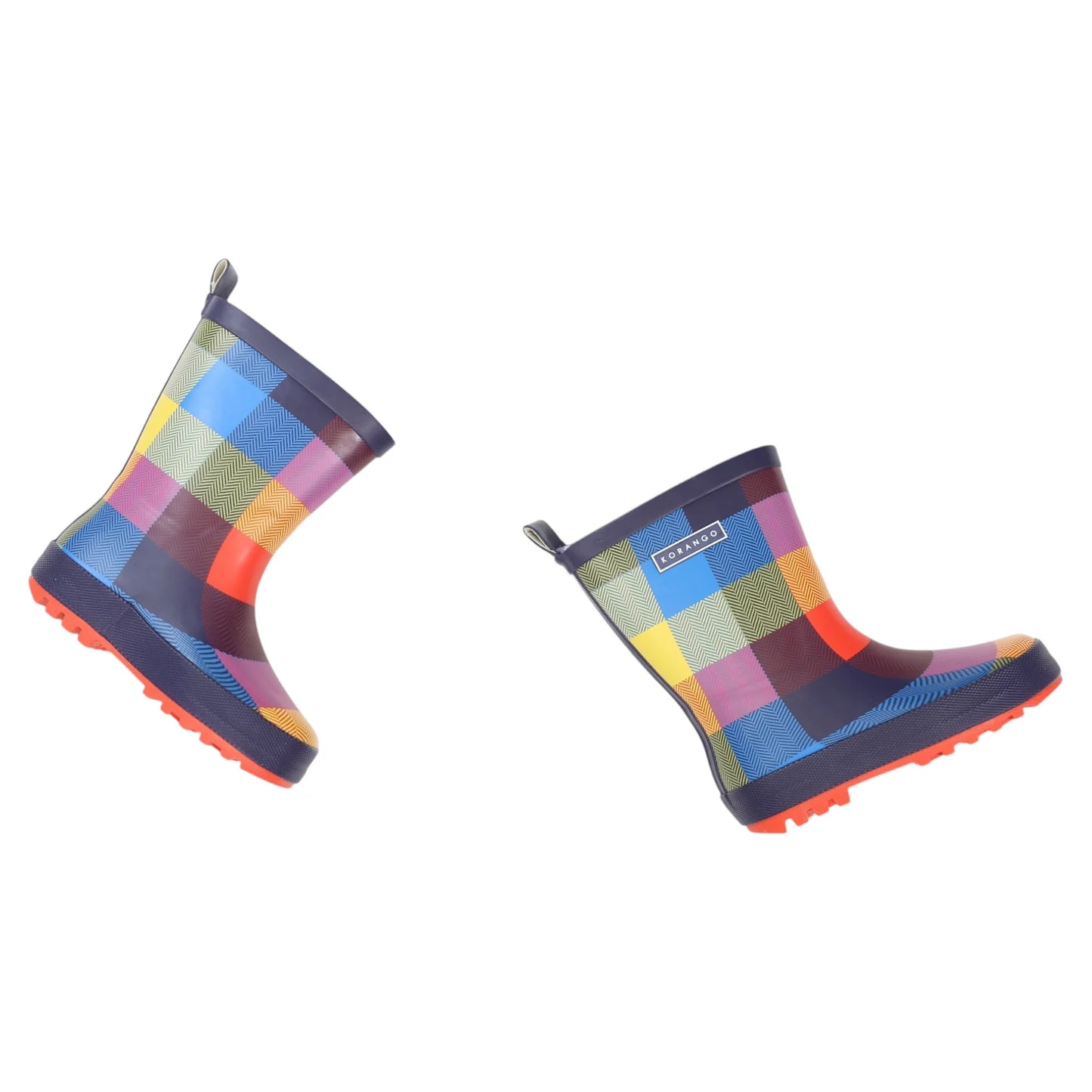 Kids Rain Boots - Red Check