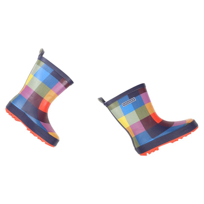 Kids Rain Boots - Red Check