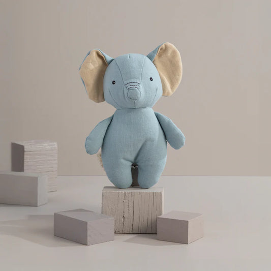 Small Linen Animal - Eddie The Elephant