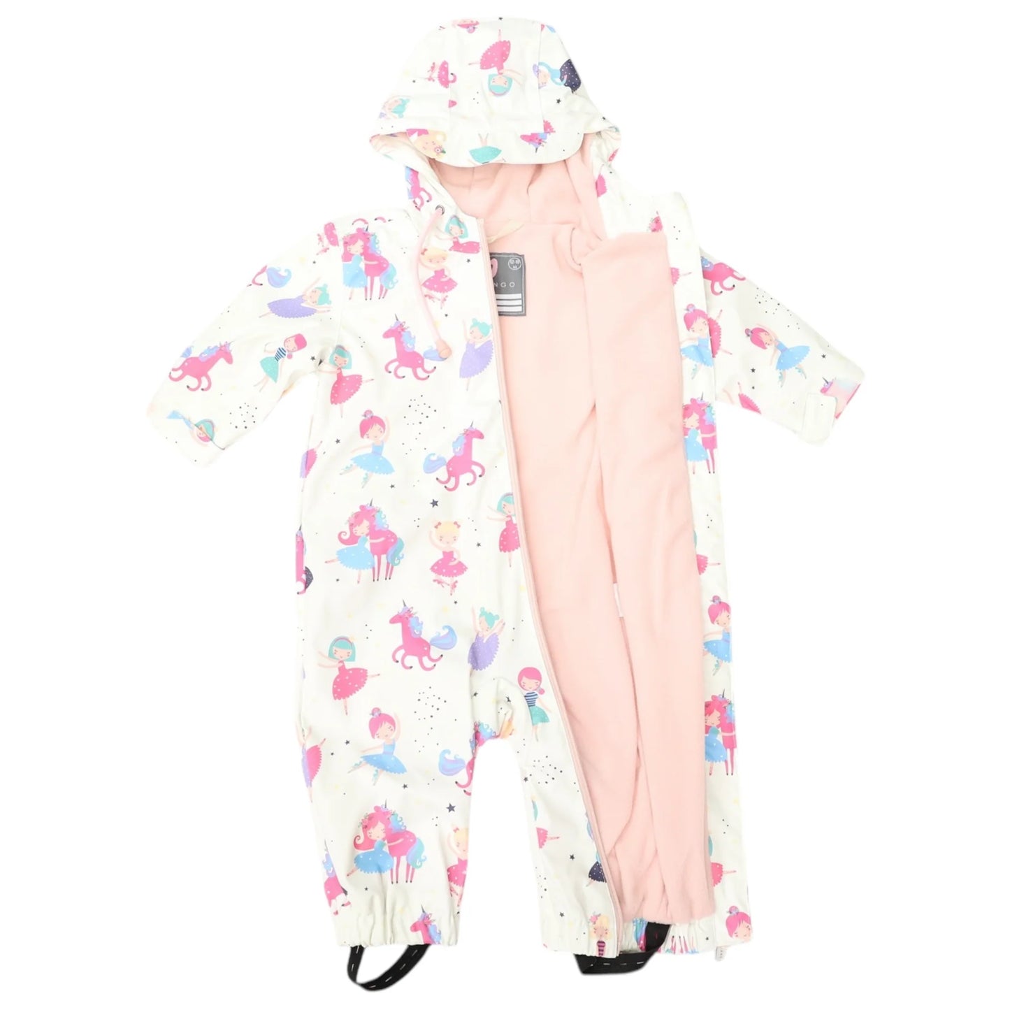 Rain Suit Dancing Unicorns - Cream