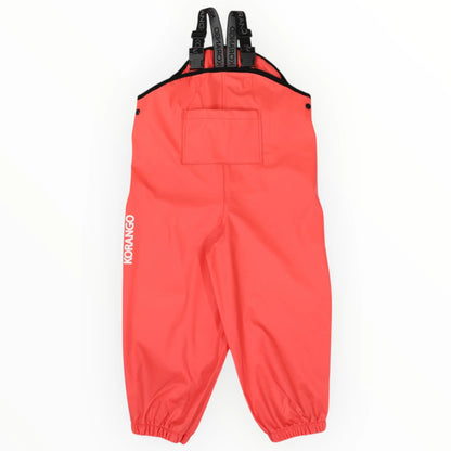Waterproof Adjustable Rain Overalls - Red