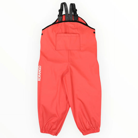 Waterproof Adjustable Rain Overalls - Red