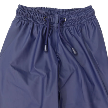 Waterproof Rain Pant With Drawstring & Elastic Footstrap - Navy