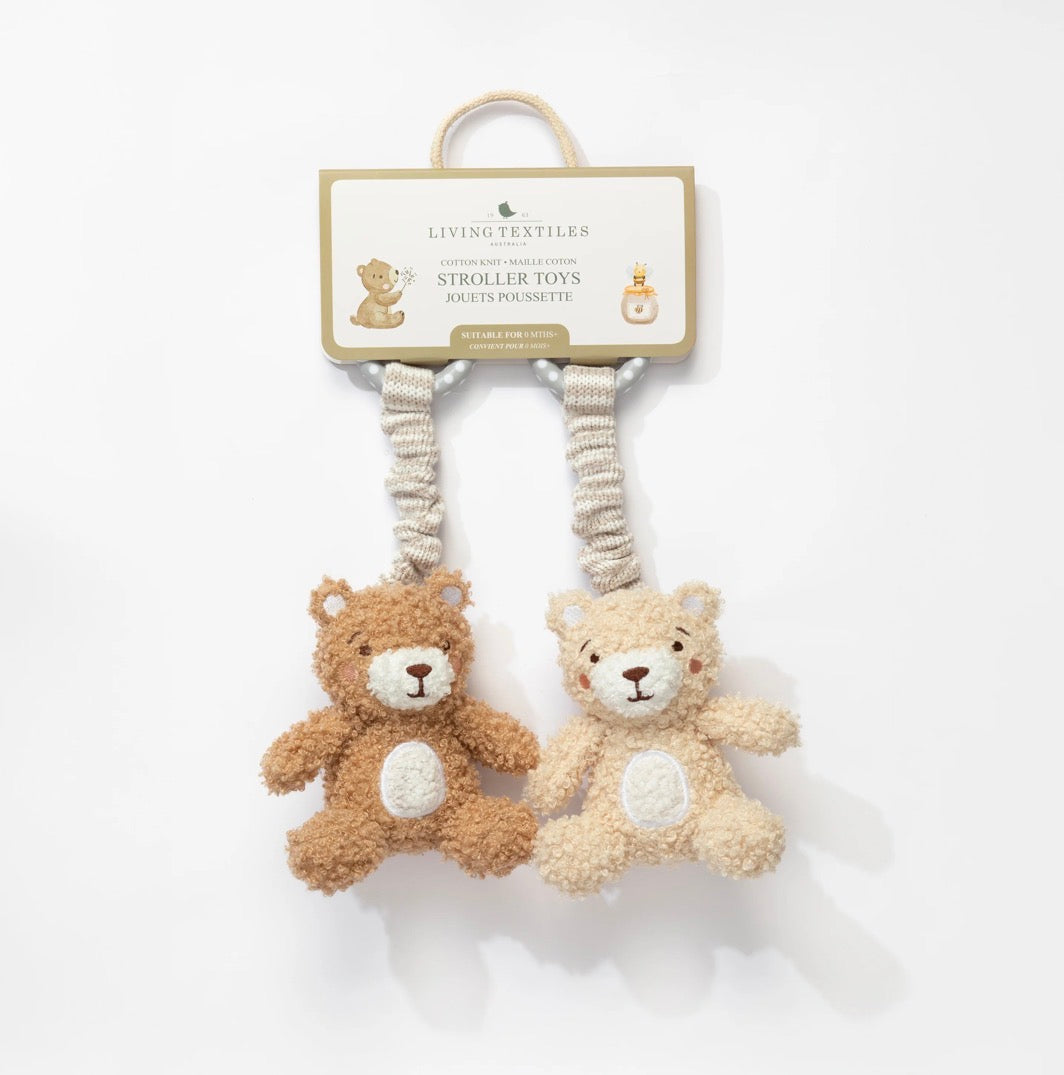 2 Pack Stroller Toys - Cuddly Bear