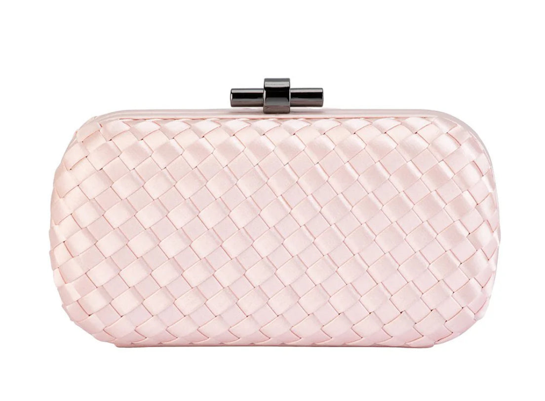 Evelyn Woven Clutch - Blush