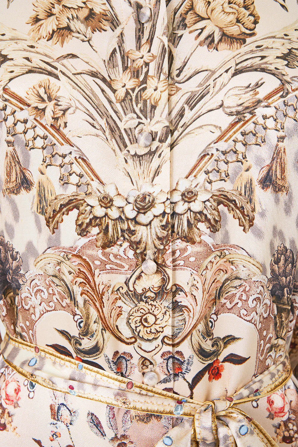 Shirt Dress With Back Button Detail - Aranjuez Animalia