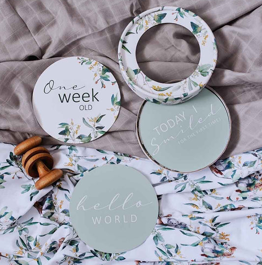 Eucalypt & Sage Reversible Milestone Cards