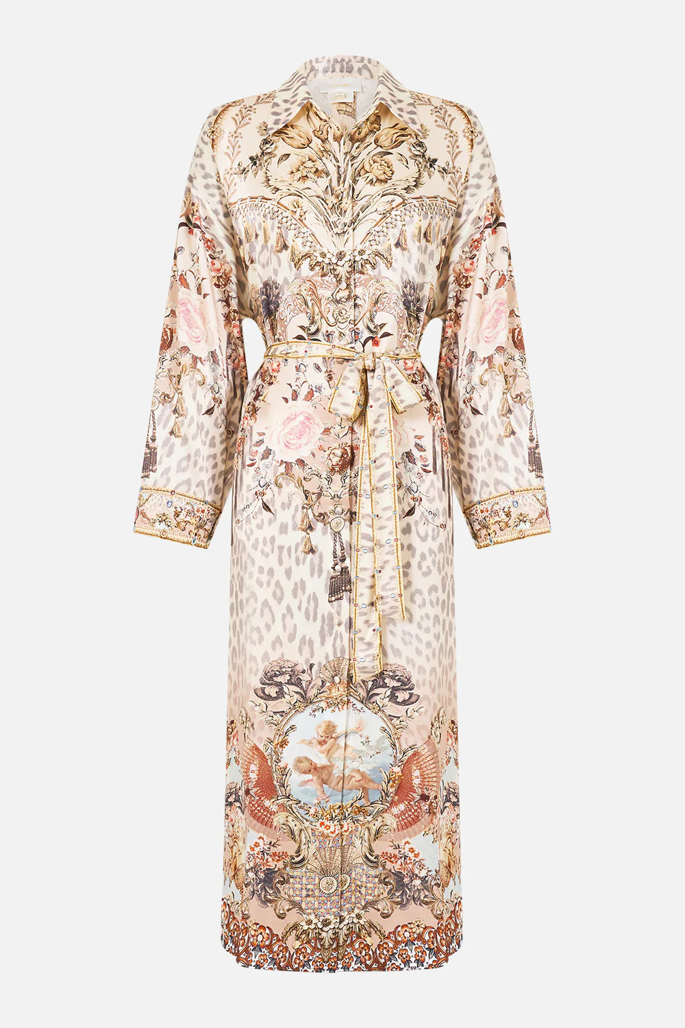 Shirt Dress With Back Button Detail - Aranjuez Animalia