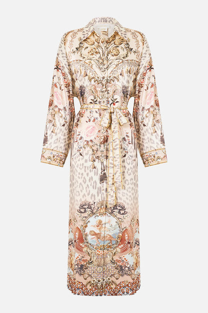 Shirt Dress With Back Button Detail - Aranjuez Animalia
