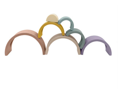 Silicone Rainbow Stacker - Rose