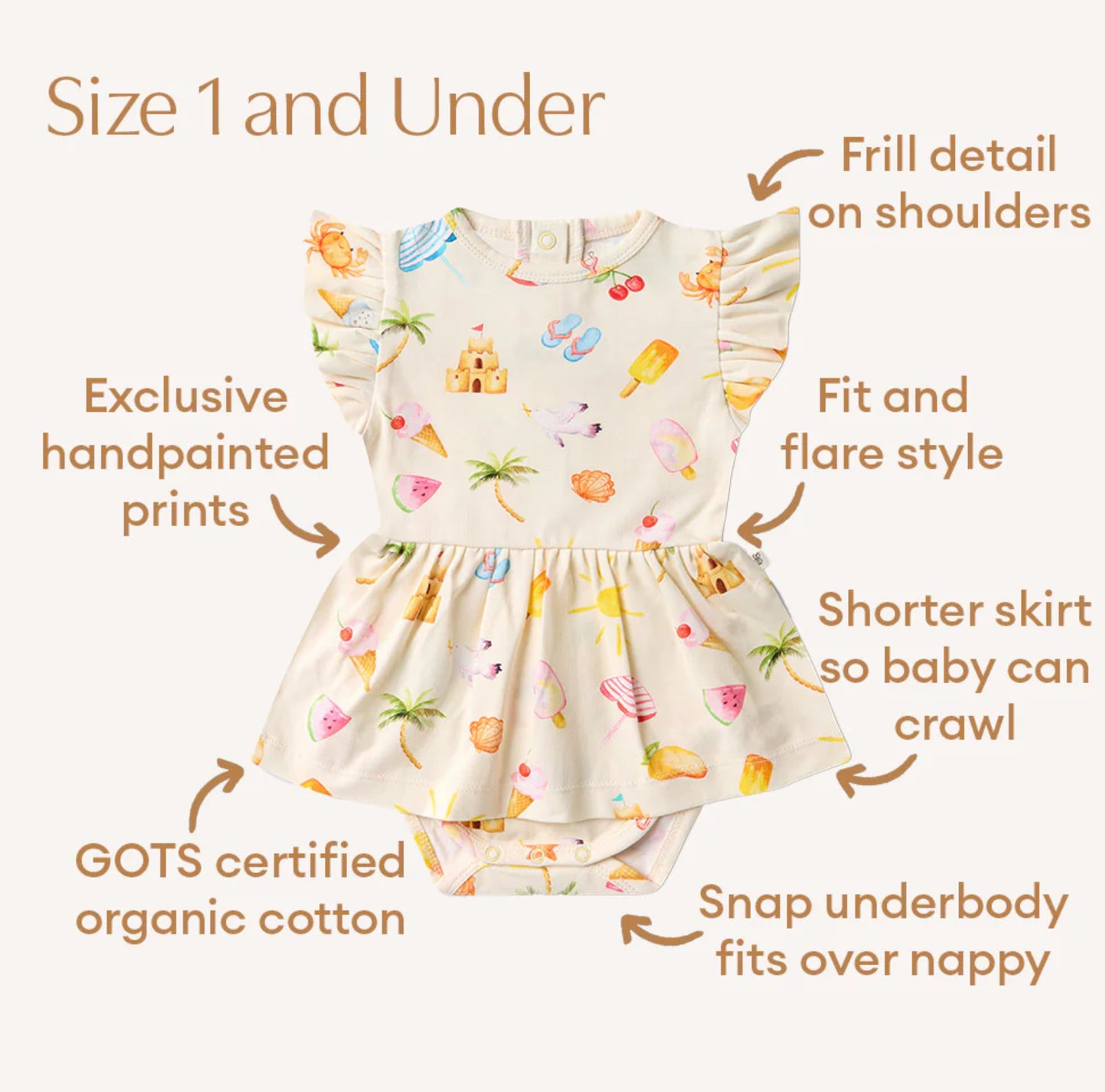 Beach Fun Short Sleeve Organic Dress