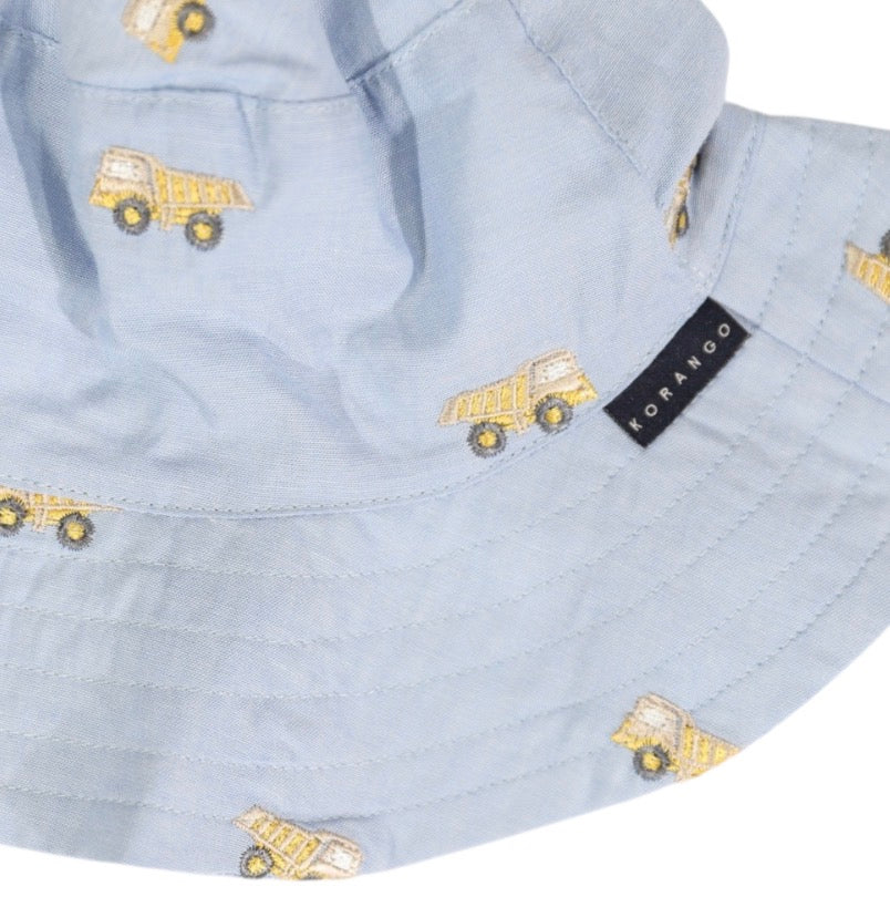 Truck Embroidered Sunhat - Chambray