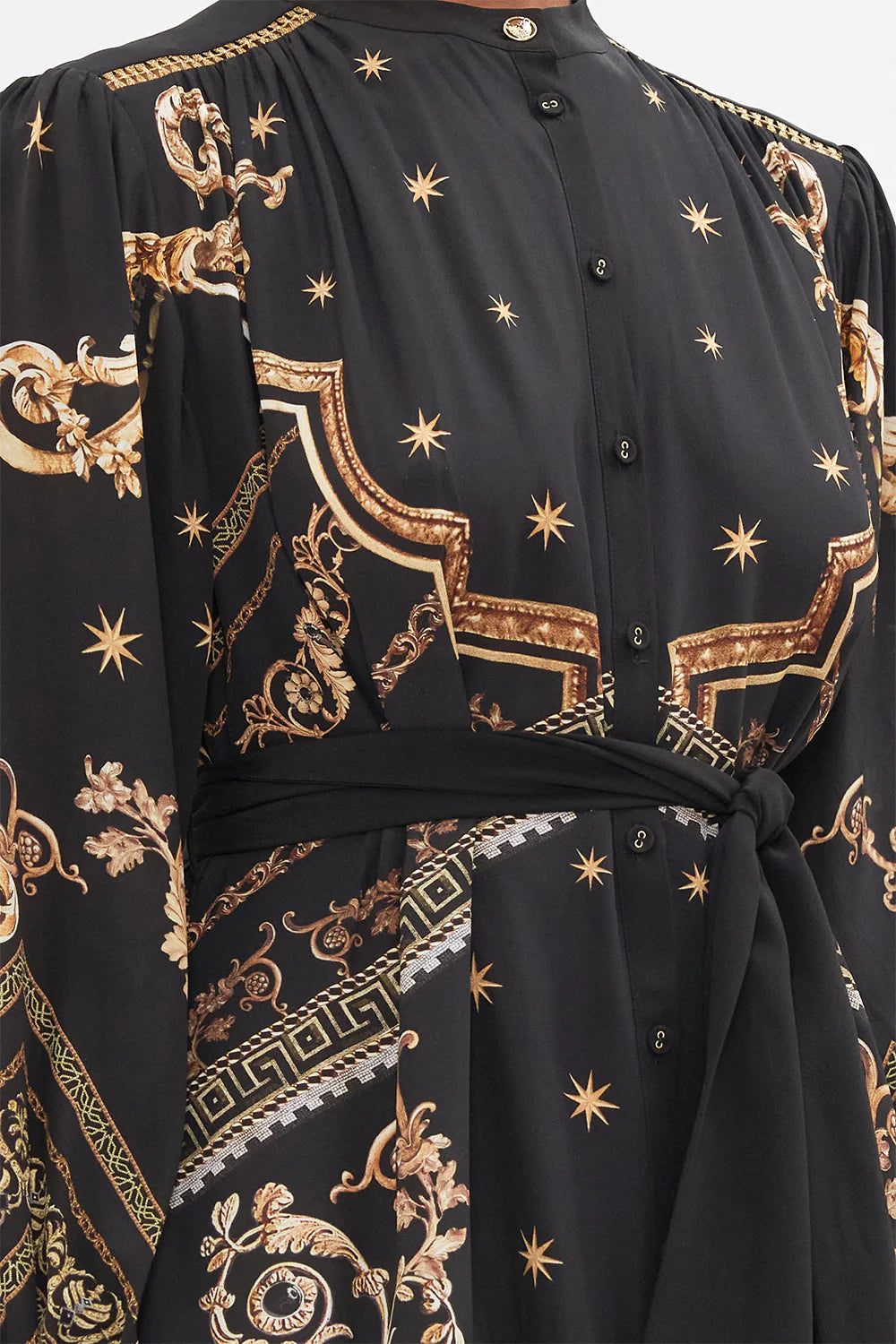 Button Through Dress With Yoke (Duomo Dynasty)