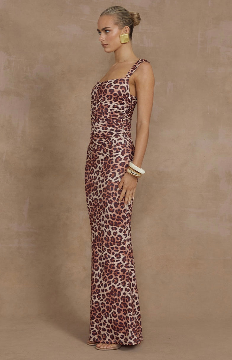 Vivian Maxi Dress - Leopard