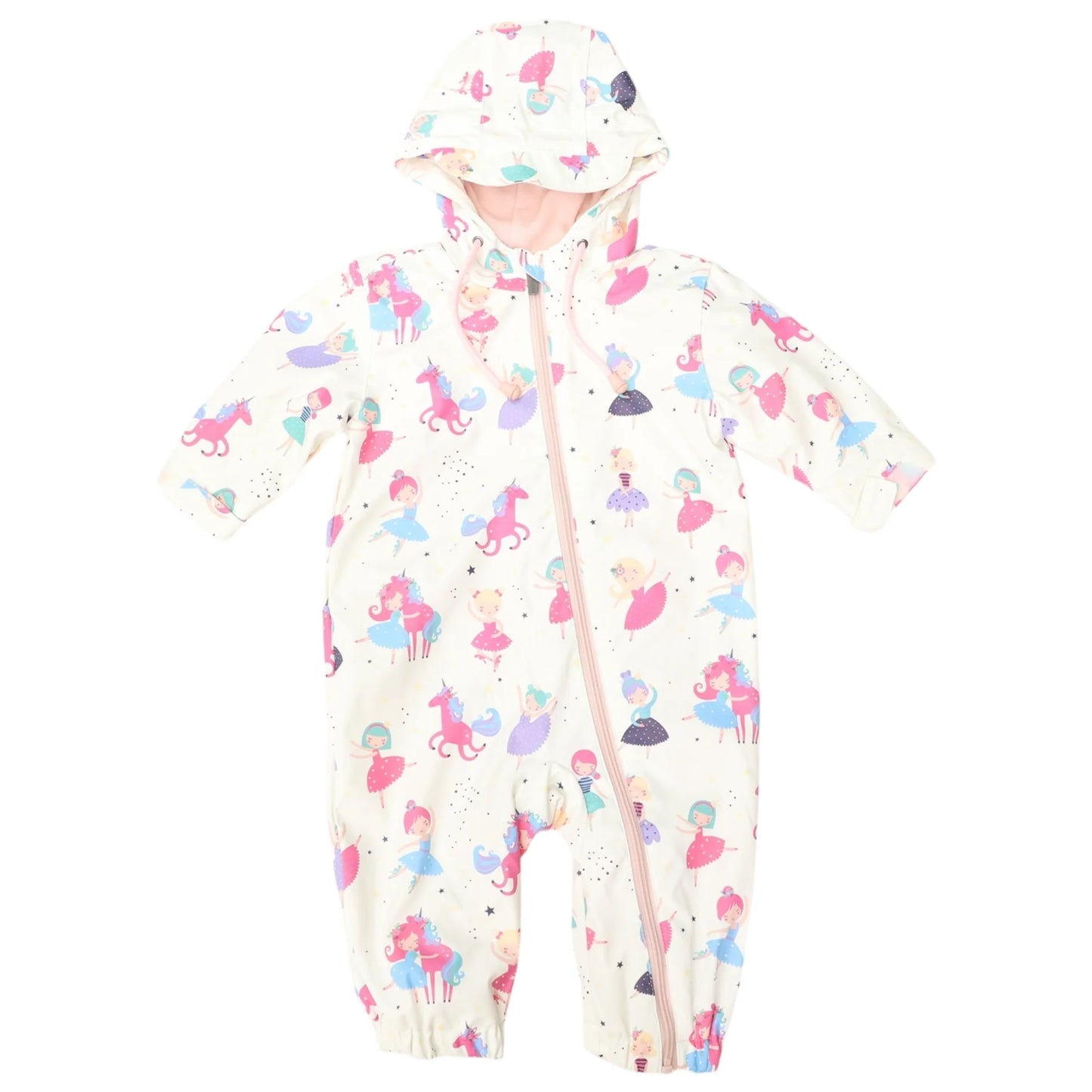 Rain Suit Dancing Unicorns - Cream