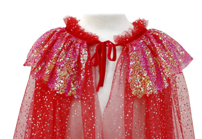 Twinkling Sequin Trim Cape